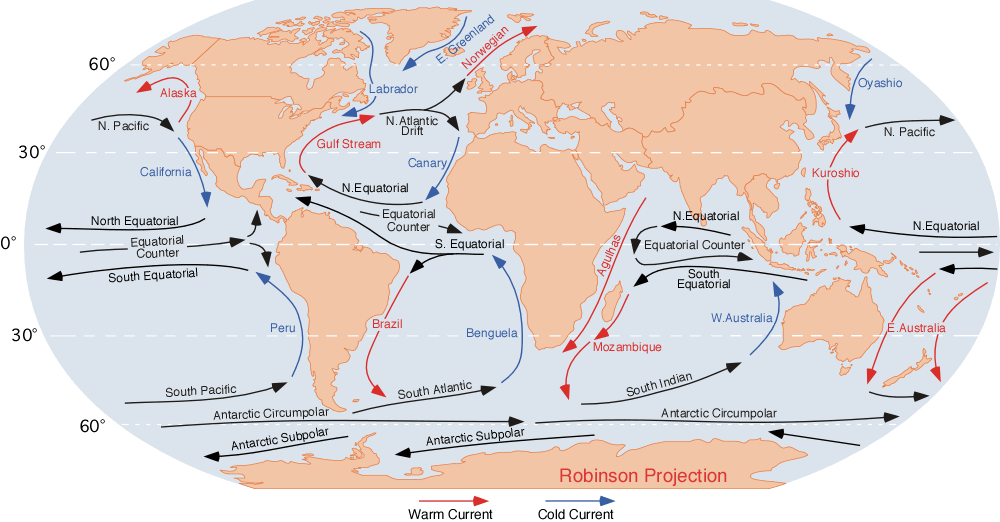 Ocean Currents: Planetary Circulation System – Heat Transport, Climate Control & Marine Dynamics